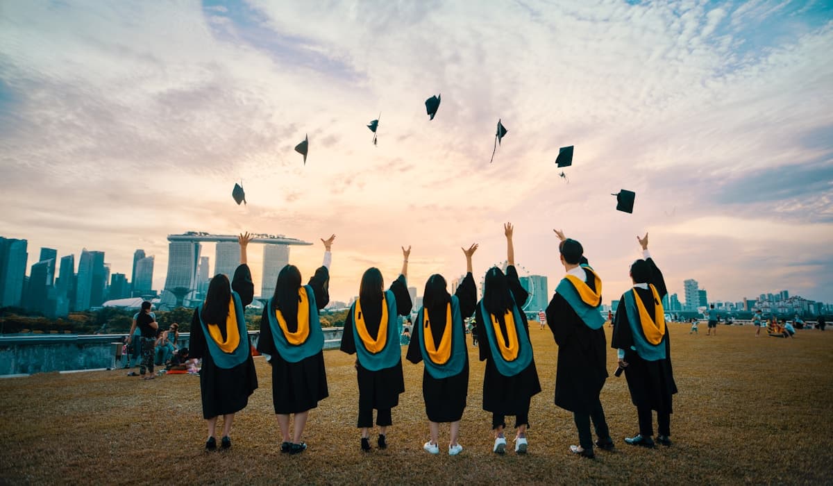Group of friends dressed up and ready for a stylish prom night