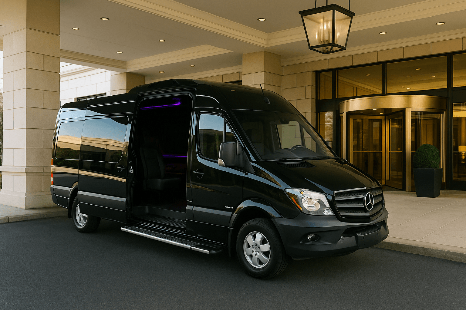10 Passenger Limo Sprinter exterior example