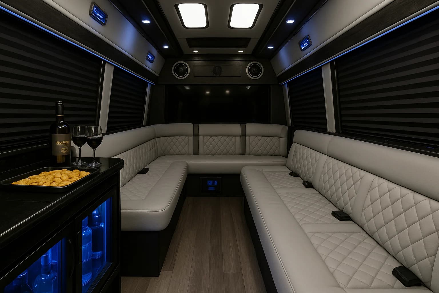 14 Passenger Limo Sprinter interior example