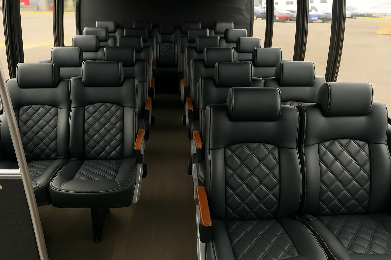 16 Passenger Coach Bus interior example