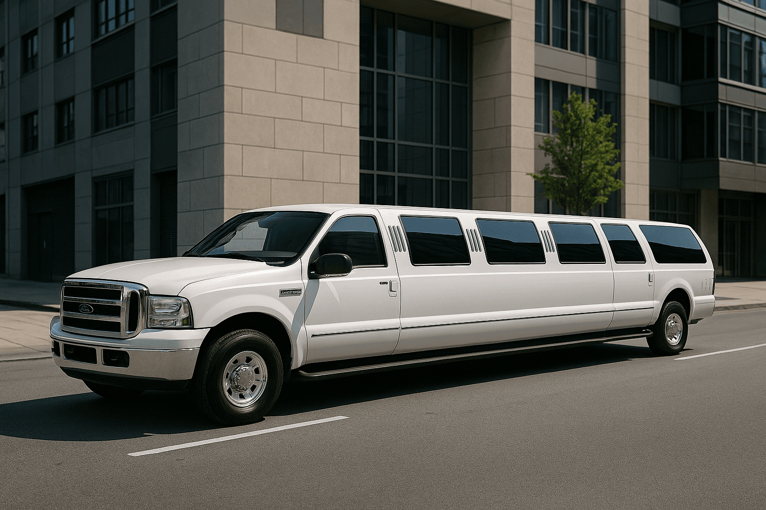 16 Passenger Limo exterior example