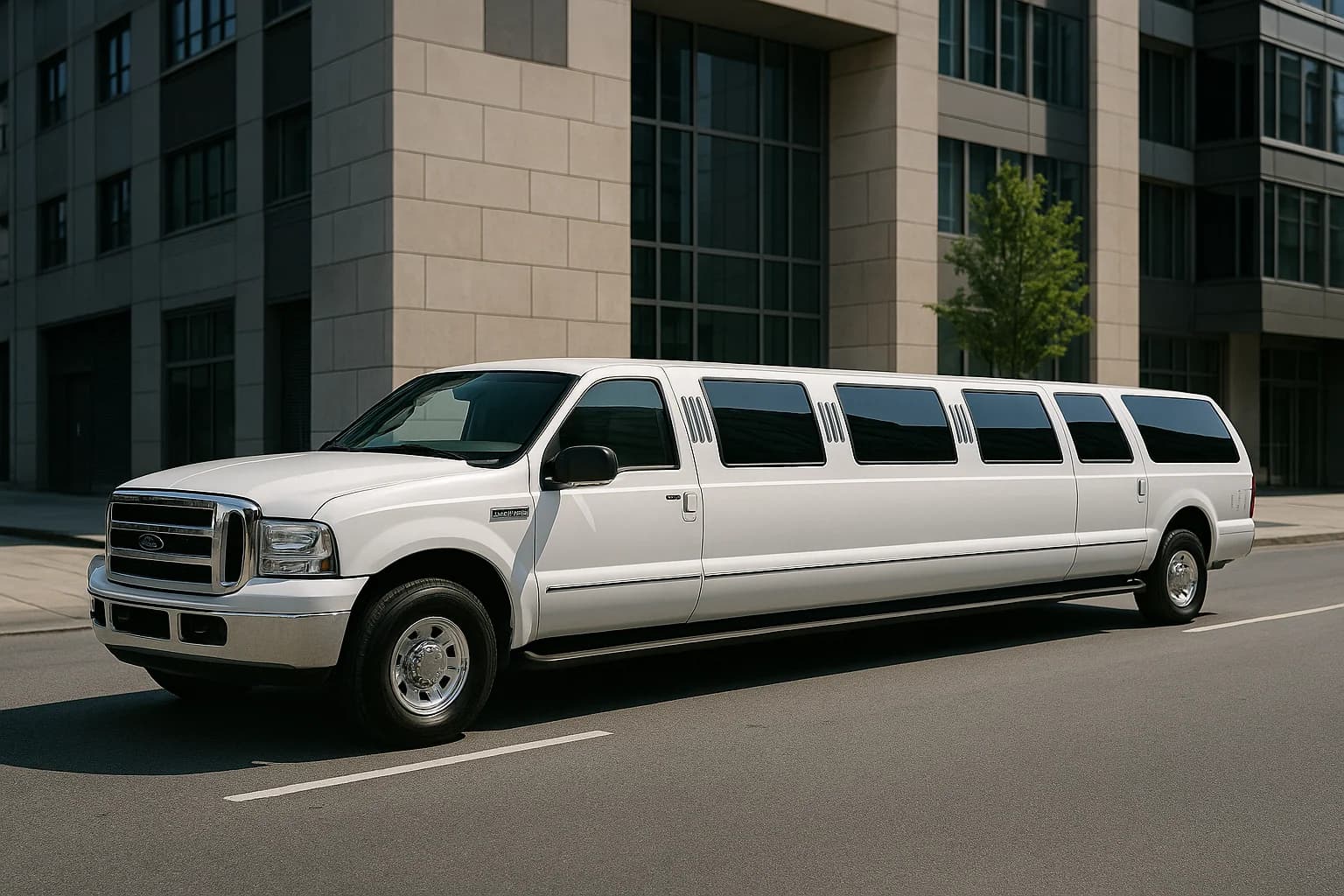 16 Passenger Limo exterior example
