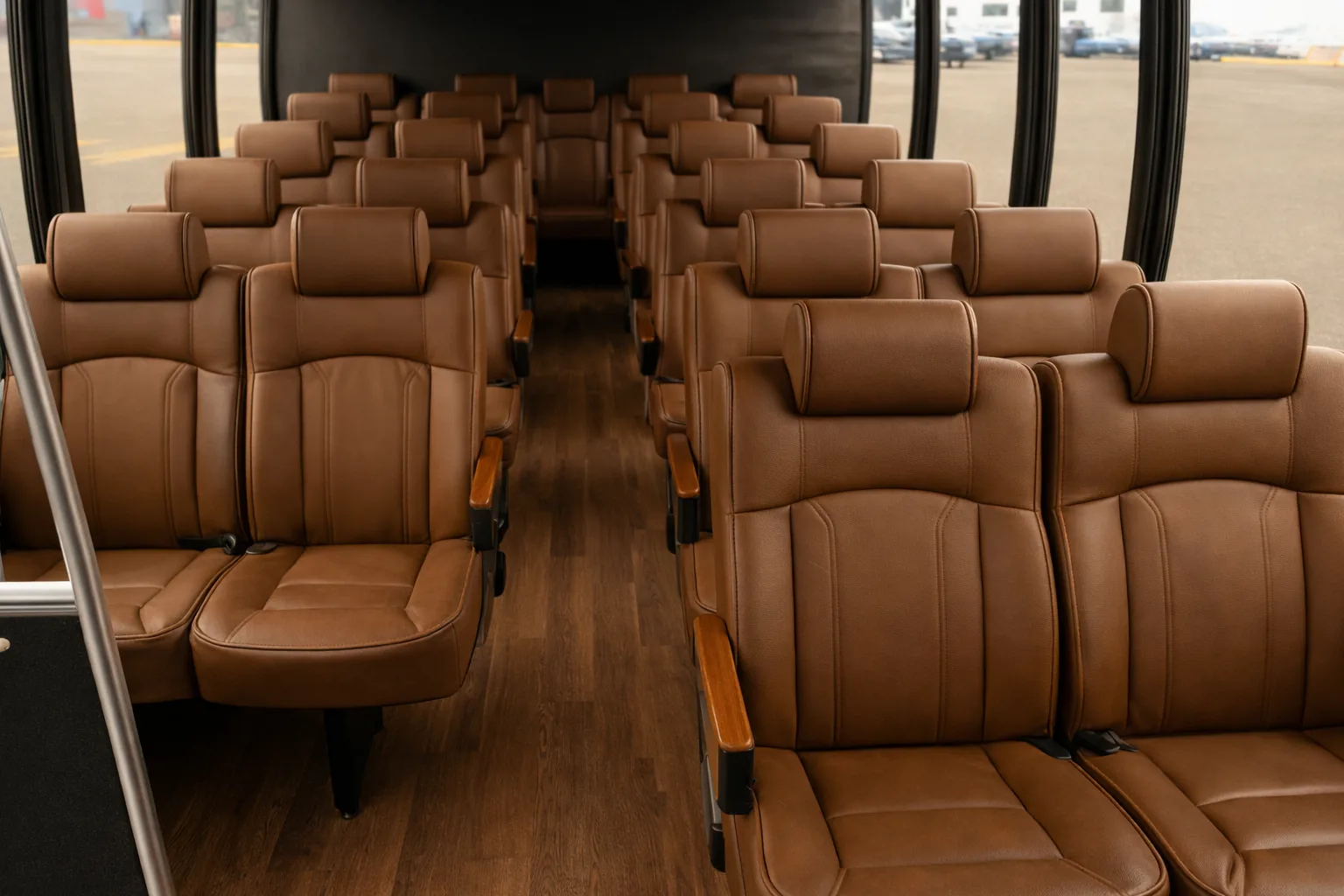 18 Passenger Coach Bus interior example