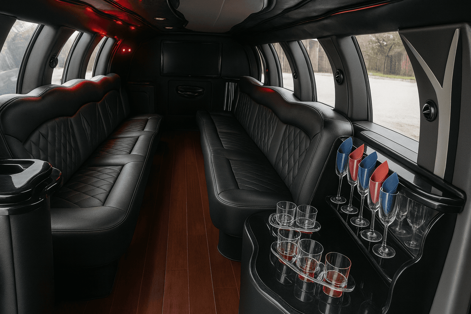 20 Passenger Limo interior