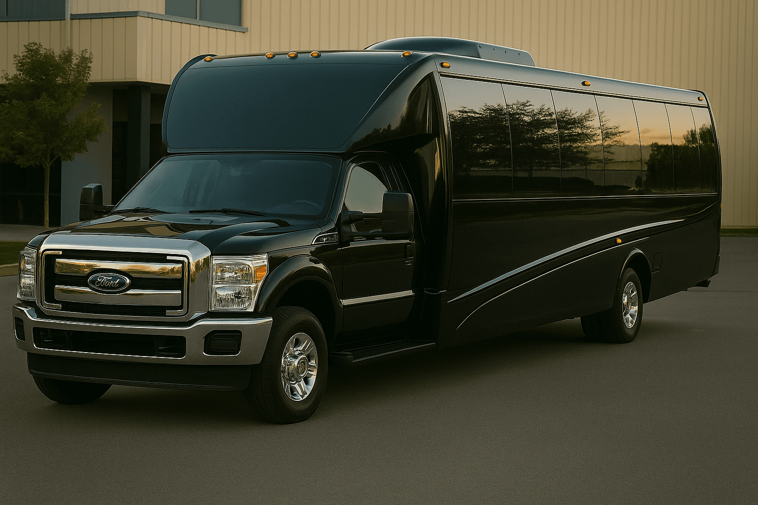 24 Passenger Coach Bus exterior example