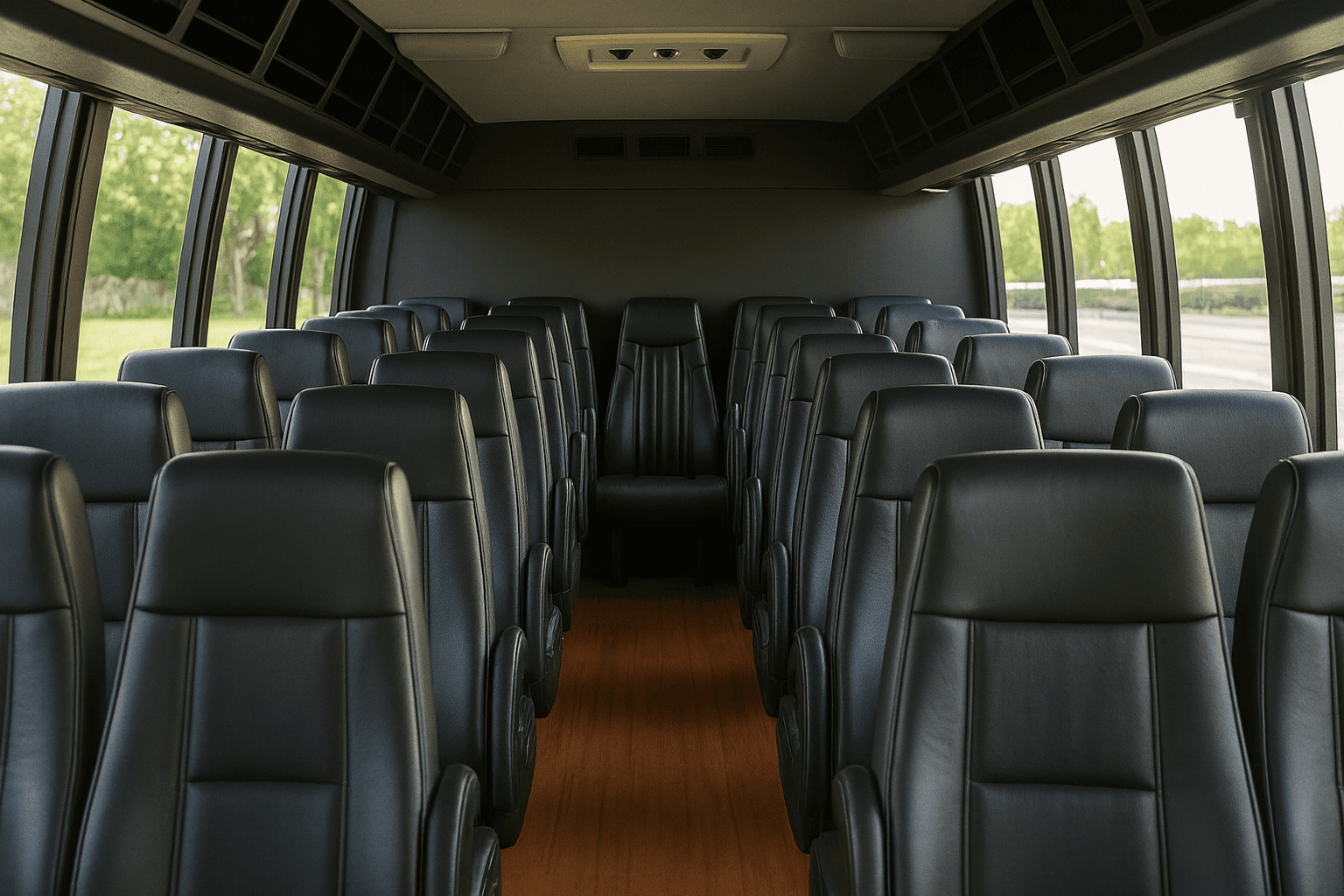 24 Passenger Coach Bus interior example
