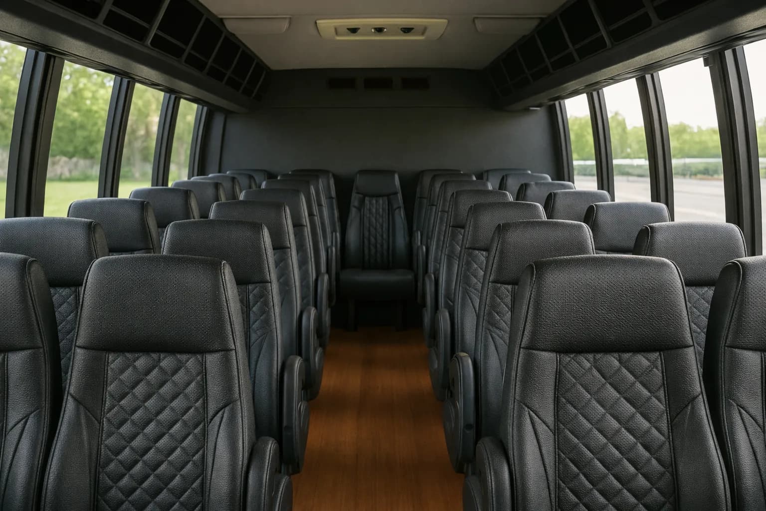 24 Passenger Coach Bus interior example