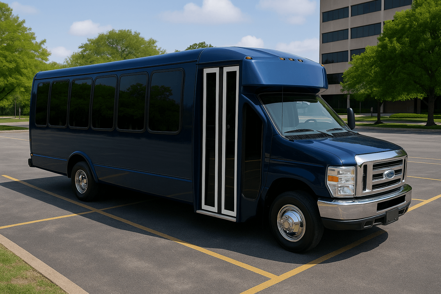 24 Passenger Party Bus exterior example