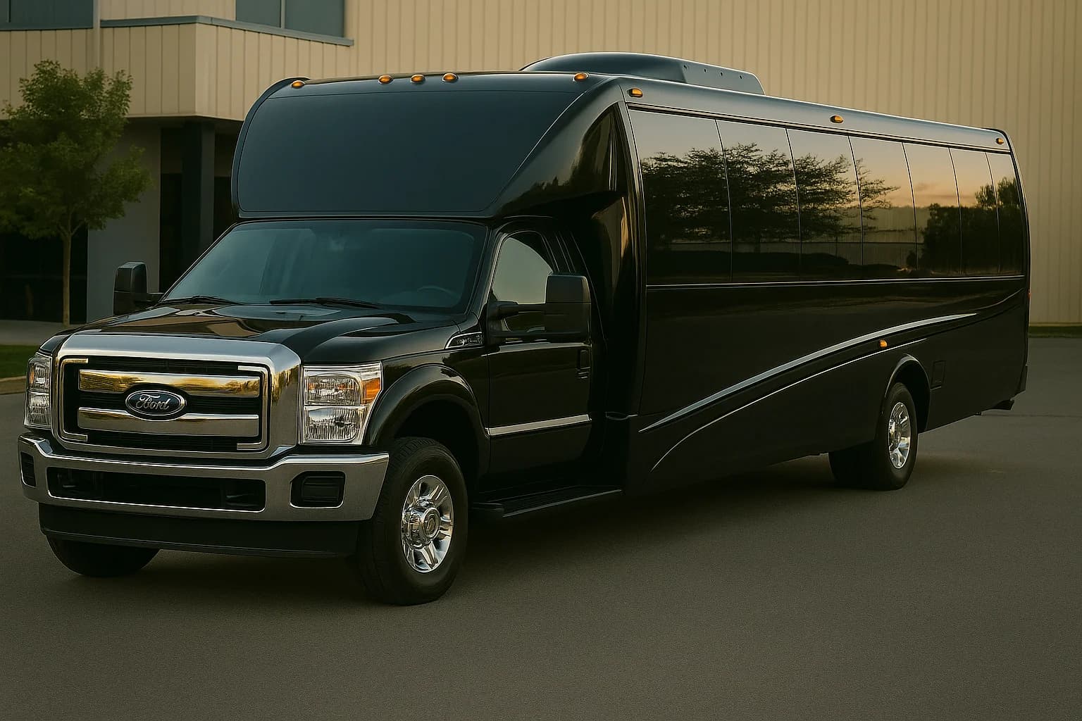 26 Passenger Coach Bus exterior example