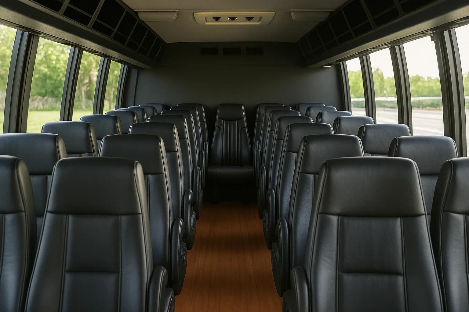 26 Passenger Coach Bus interior example