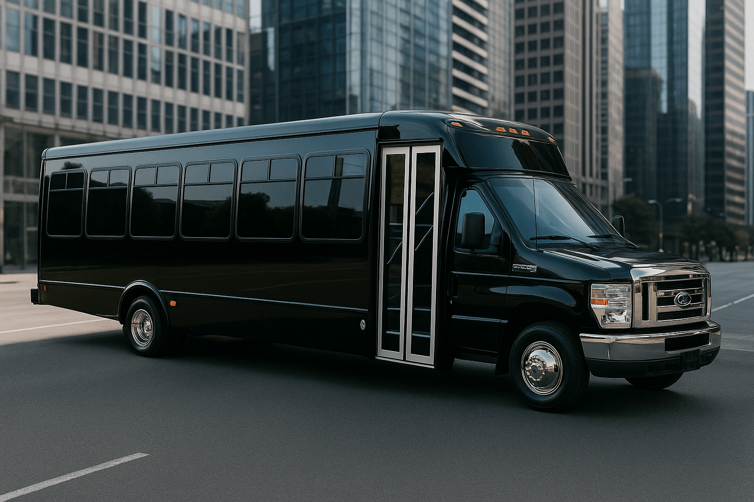 28 Passenger Coach Bus exterior example