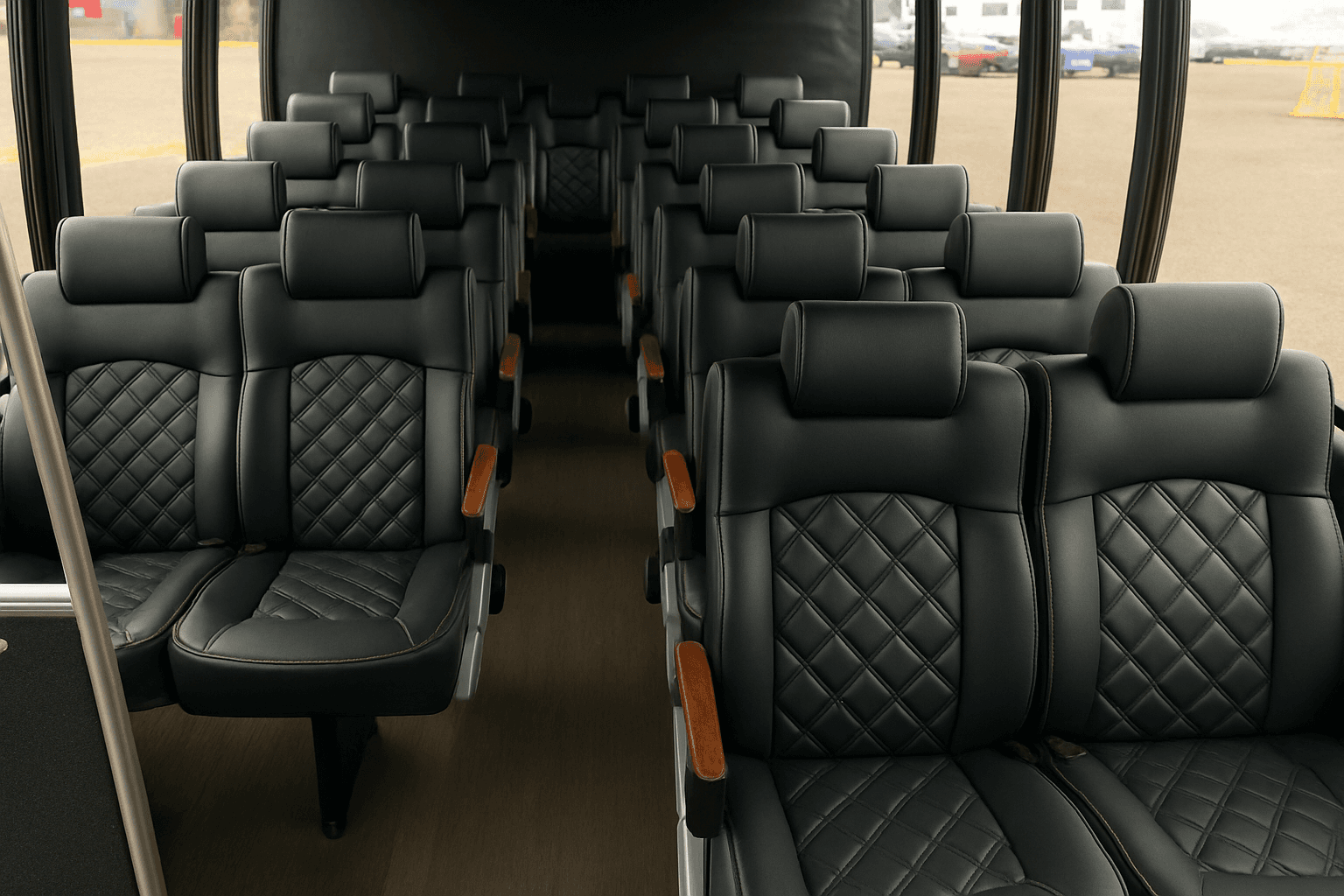 28 Passenger Coach Bus interior example