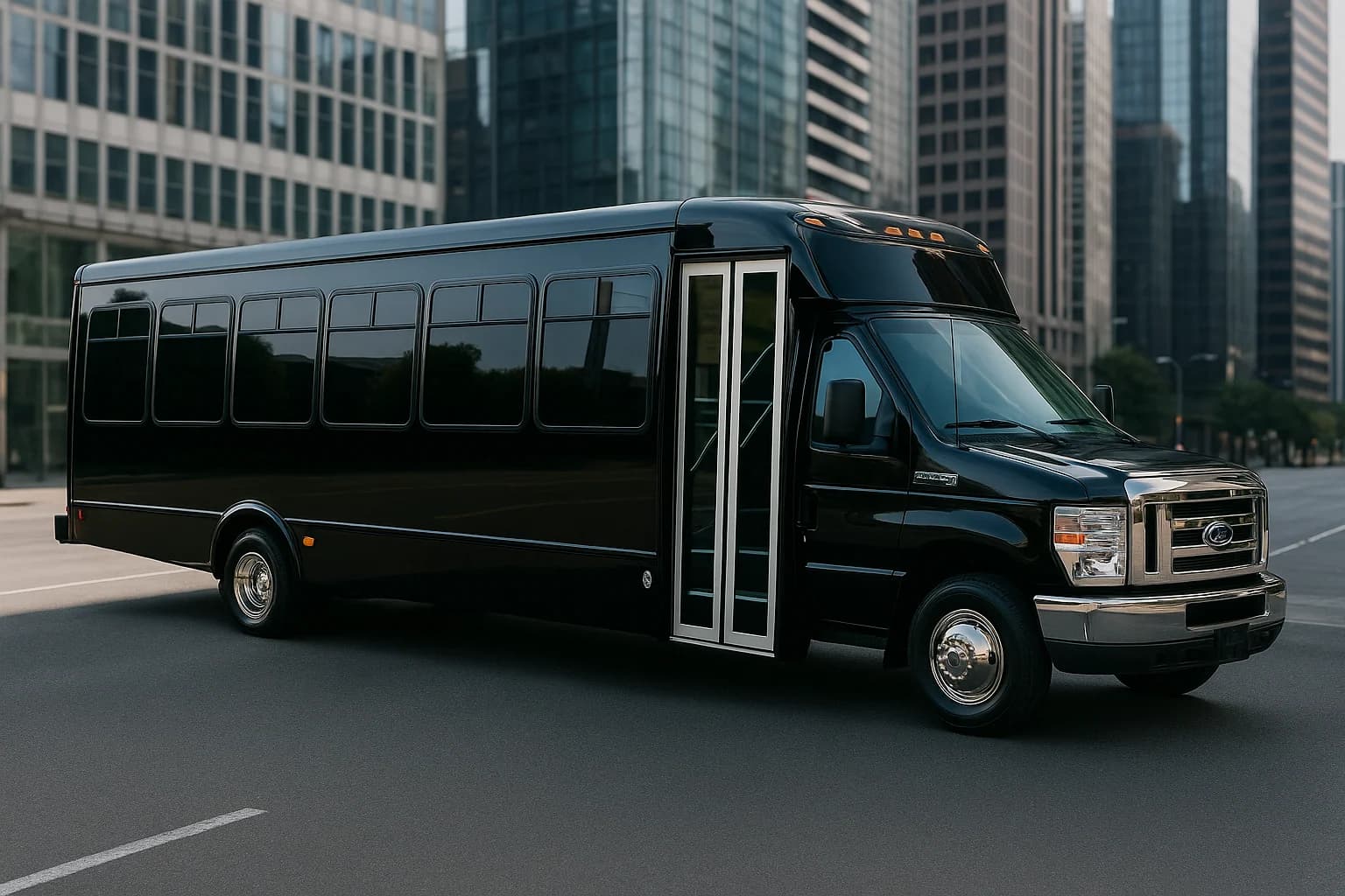 30 Passenger Coach Bus exterior example