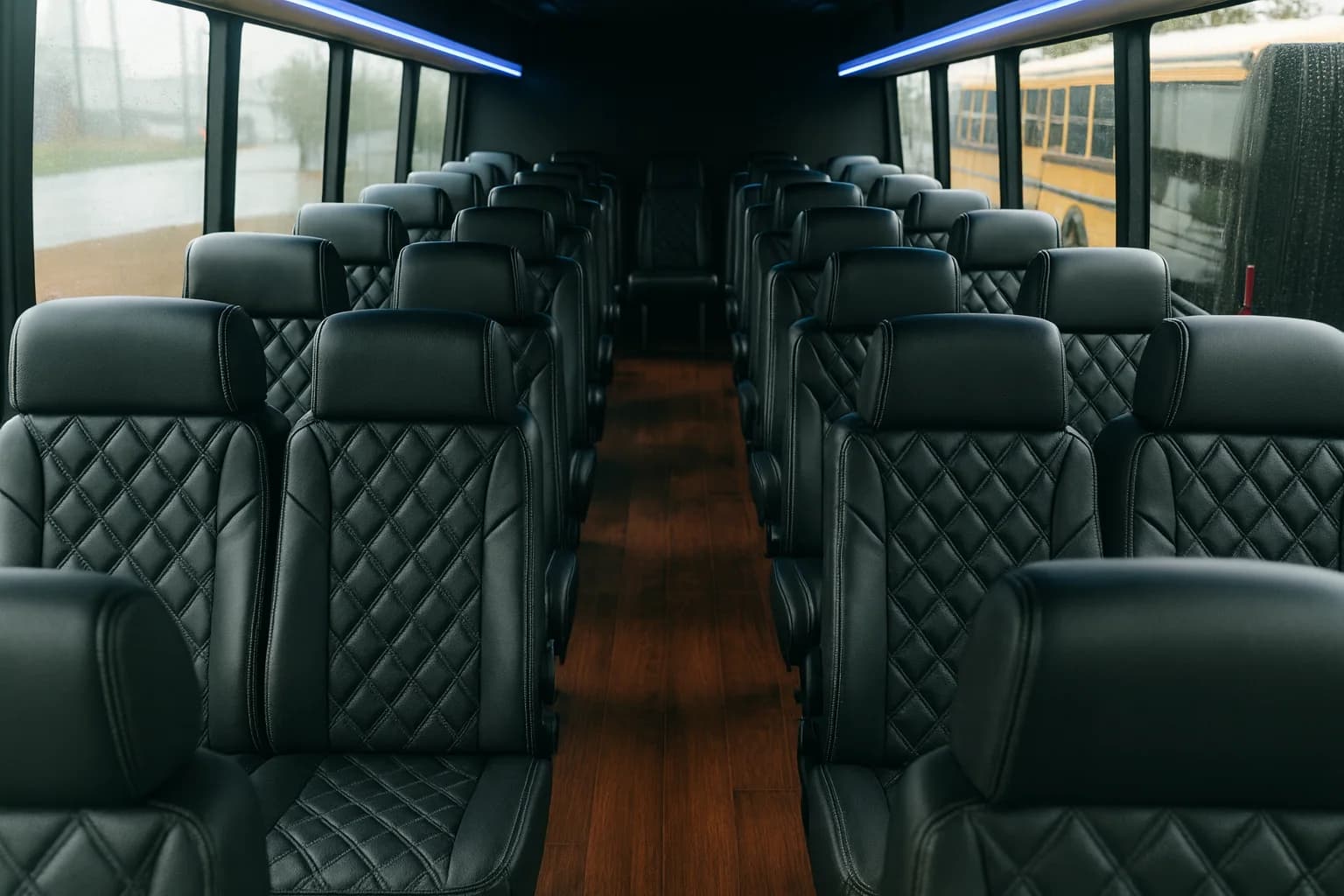32 Passenger Coach Bus interior example