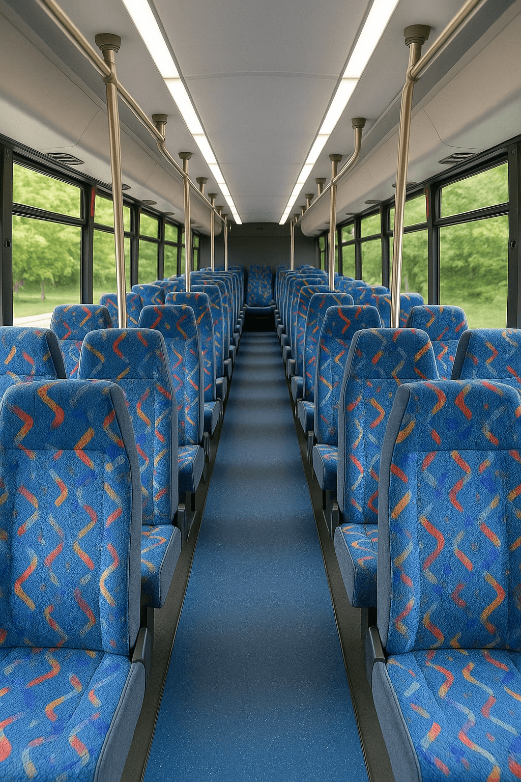 36 Passenger Coach Bus interior example