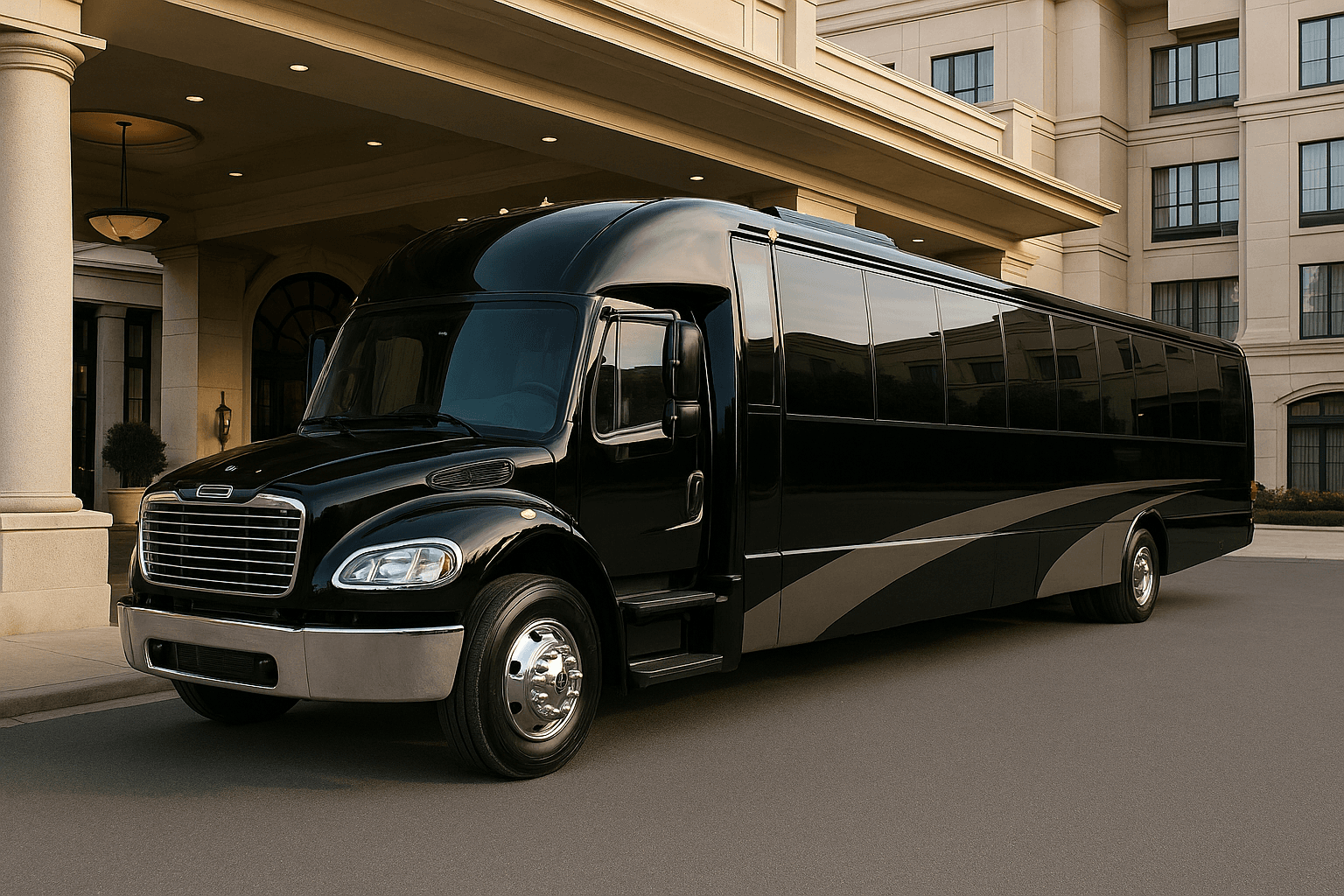 44 Passenger Coach Bus exterior example