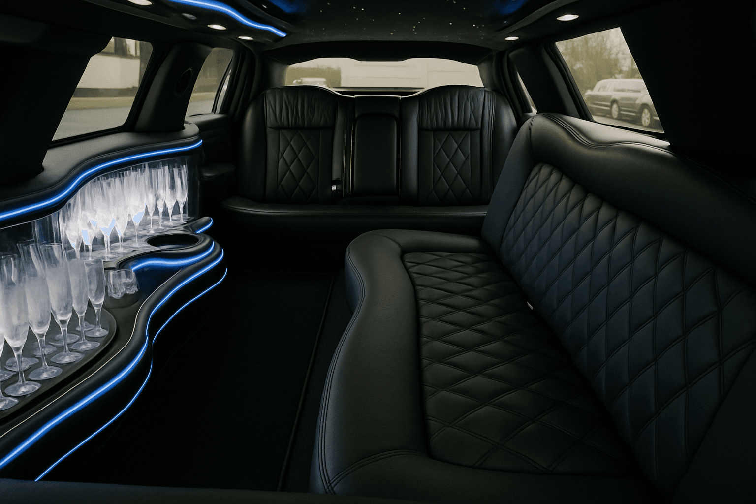 8 Passenger Limo interior example