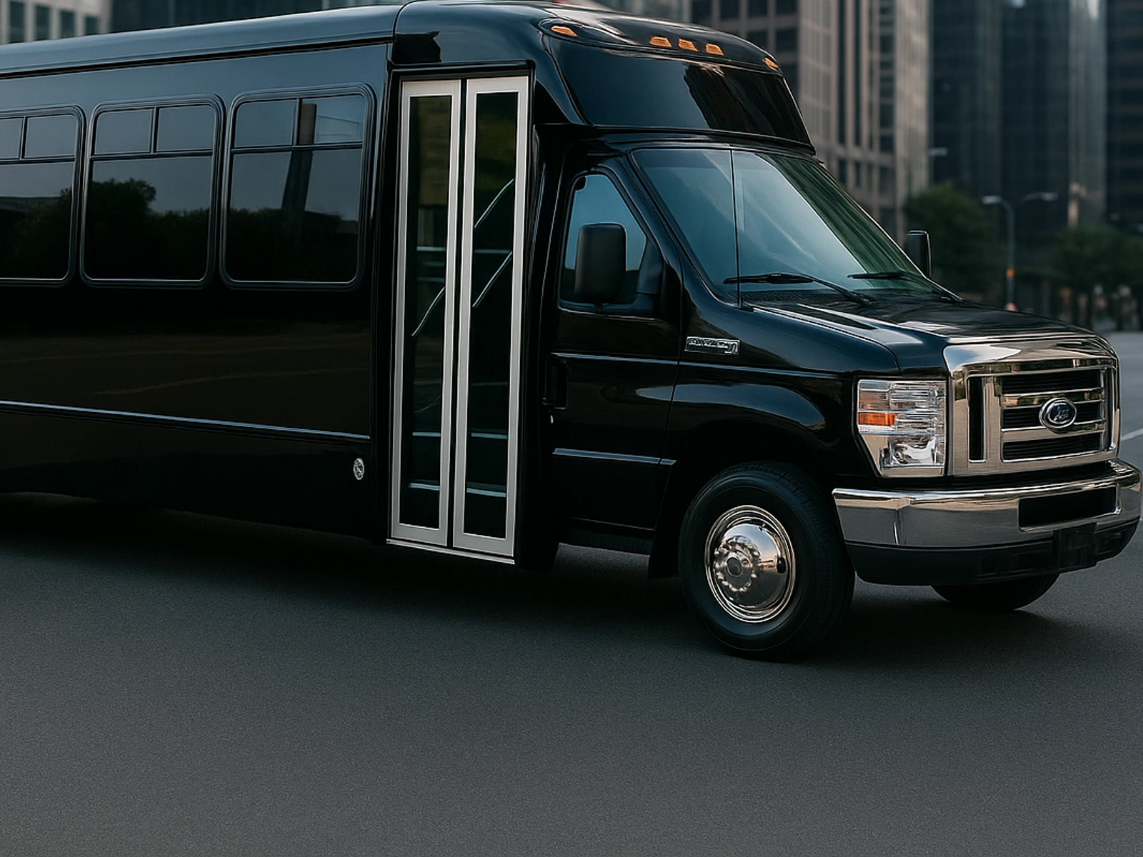 Mini coach exterior for seated charter inquiries
