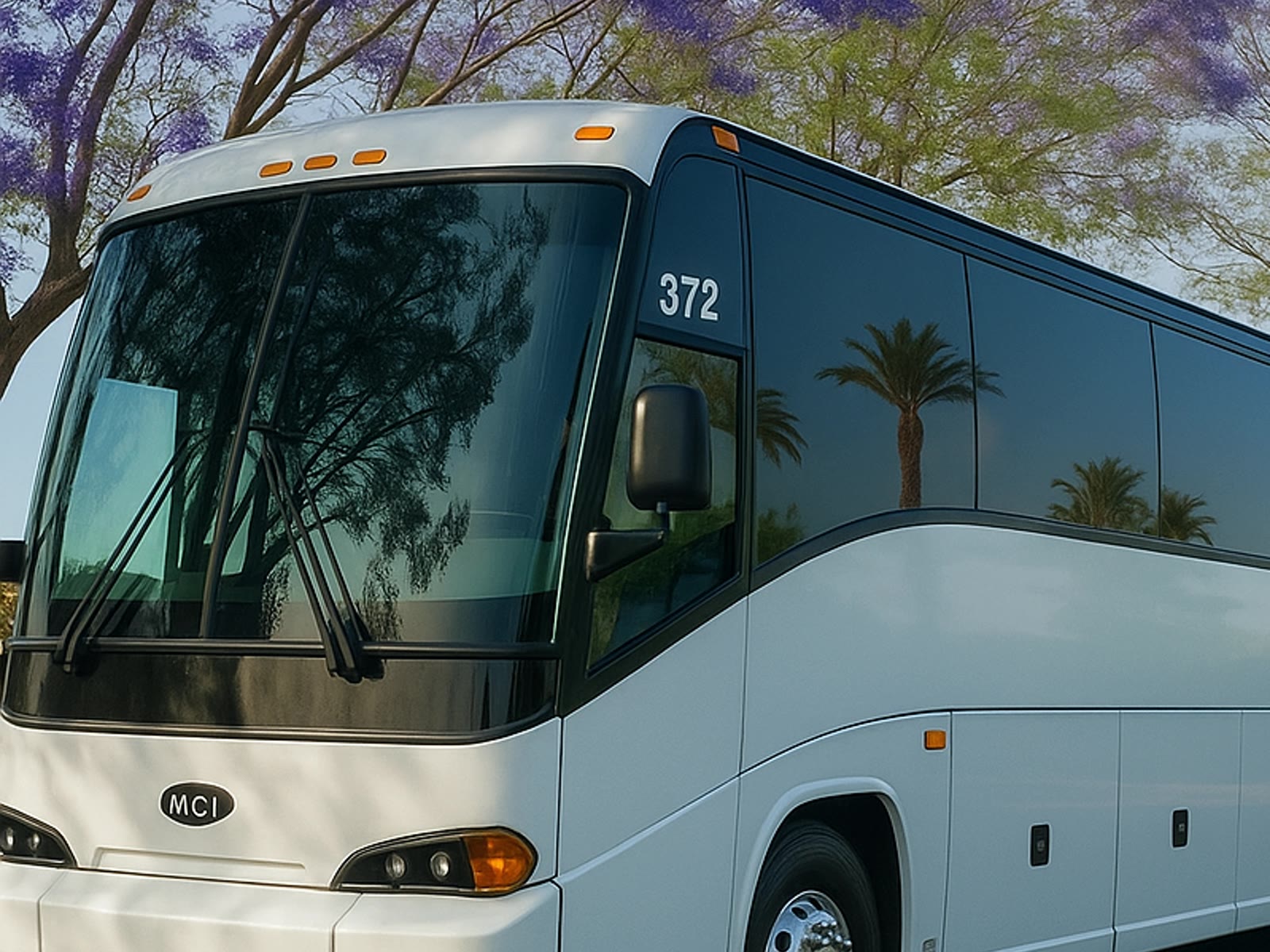 Full coach exterior for large-group cost planning