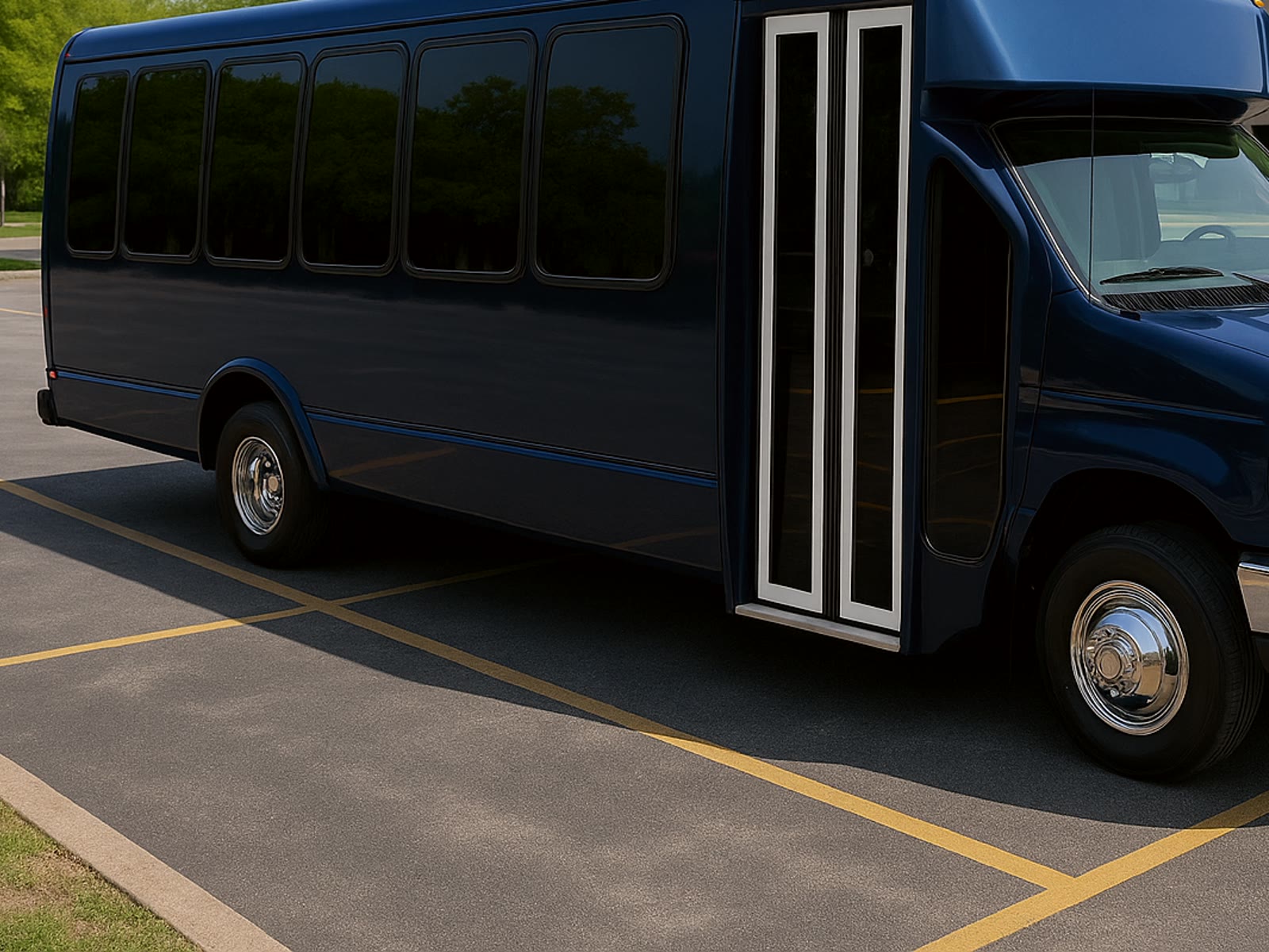 Party bus exterior for celebration quote scenarios